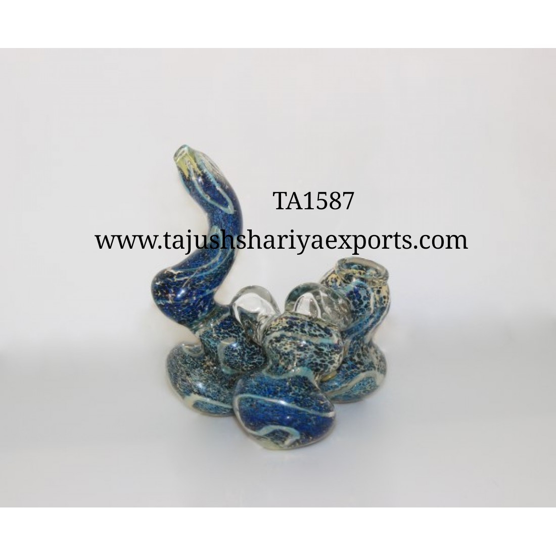  GLASS DOUBLE CHAMBER BUBBLER 0010