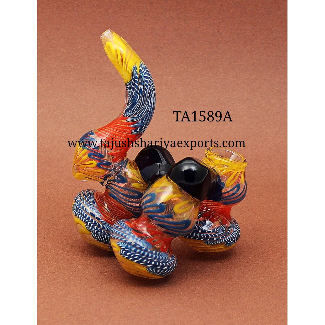  GLASS DOUBLE CHAMBER BUBBLER 009
