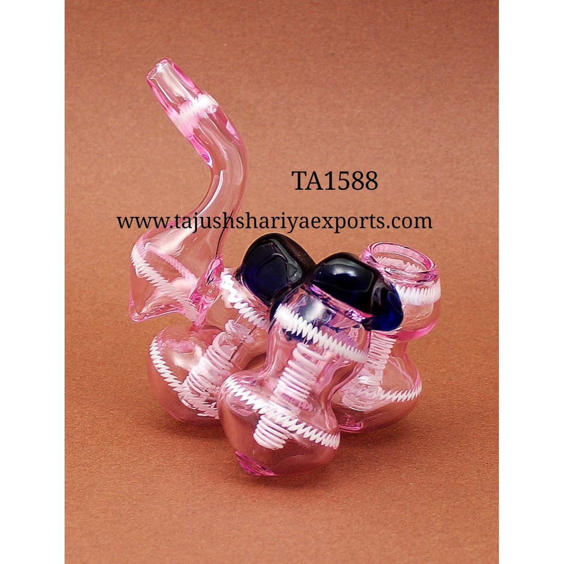 GLASS DOUBLE CHAMBER BUBBLER 008